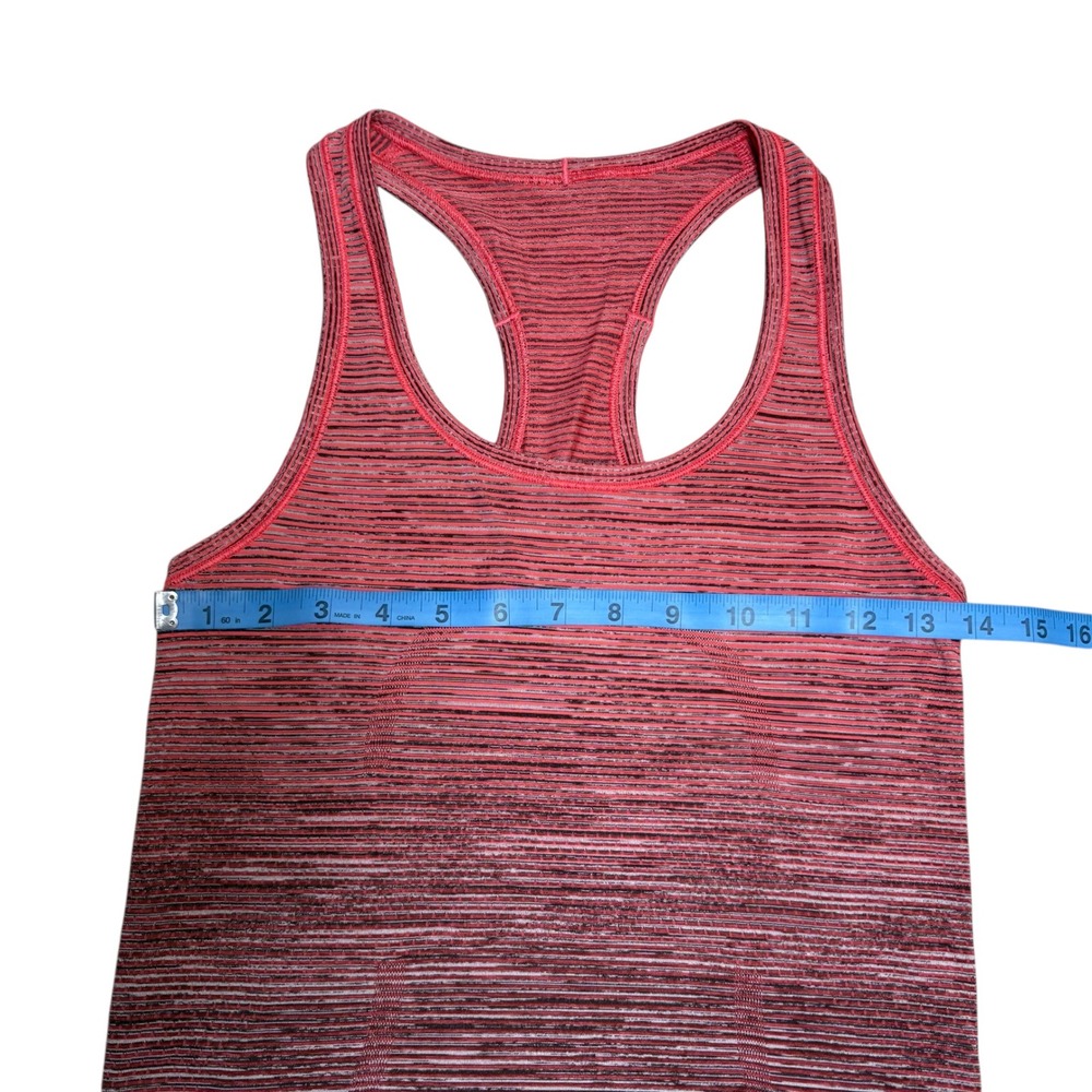 Lululemon Swiftly Tech 2.0 Racerback Tank Top Women's Ombre Red Black Activewear - Picture 7 of 11